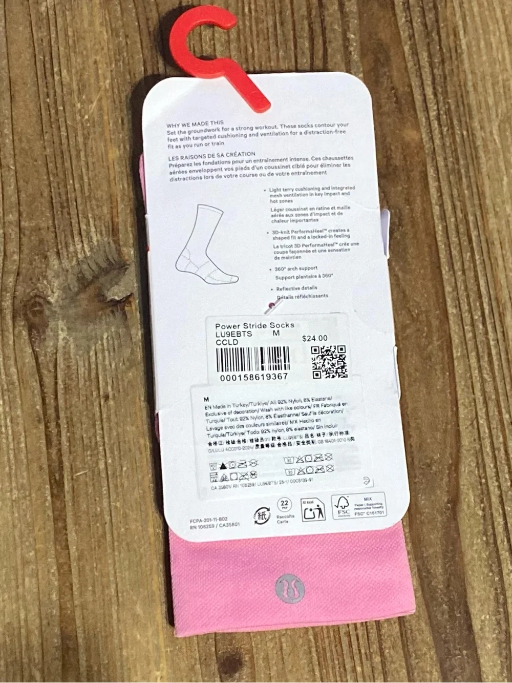 lululemon athletica Power Stride Crew Socks - Pink